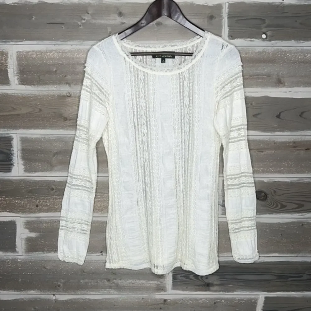 Sam Edelman Lace Long-Sleeve Shirt